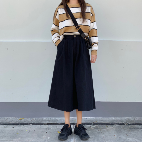 Real Price ~Autumn 2019 New Tools Wind Khaki High waist Tight Half-length Skirt for Girls
