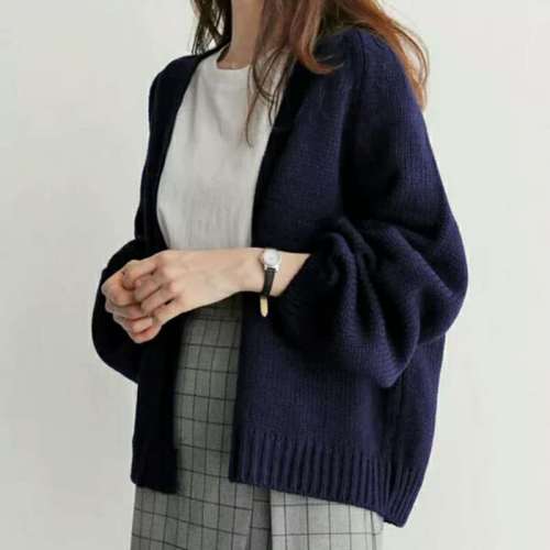 Autumn Dress New Korean Chic Lazy Loose Short Knitted cardigan sweater jacket Student Girls