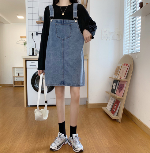 Real shot real price 2020 Korean version of loose student junior denim skirt