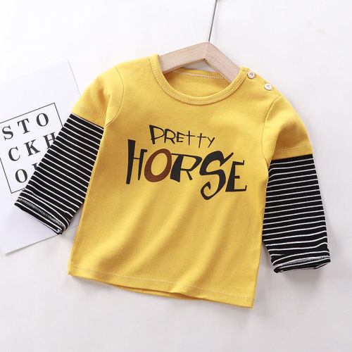 Children's Cotton Long Sleeve T-shirt for boys and girls bottoming shirt for children's T-shirt long sleeve top baby clothes in spring and Autumn