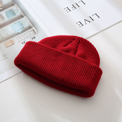 Ins hat male Korean fashion autumn winter knitted wool hat female student rascal yappie hat melon skin hat cold hat