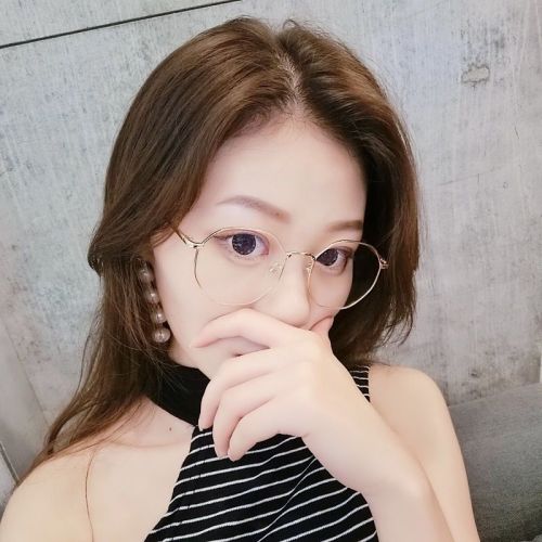 Korean student trend polygonal myopic glasses frame net red the same type of female power glasses without power flat lens