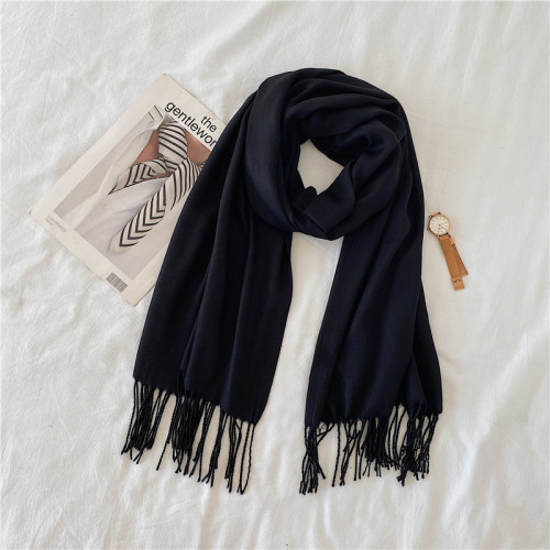 Real shot special price does not reduce good feel scarf autumn and winter warm tassel, multi color rectangular shawl