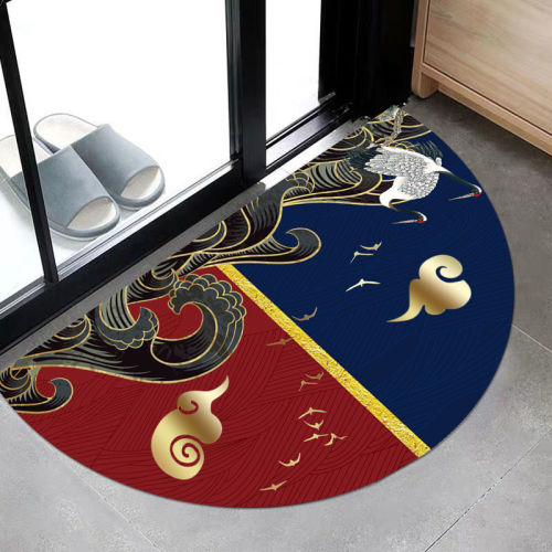 New Chinese semicircle floor mat doormat doormat bedroom bathroom doormat absorbent carpet antiskid mat