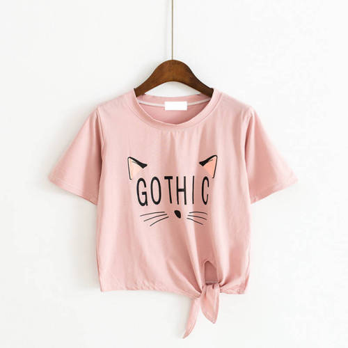 Baby's summer 2020 new girls' Korean Short Sleeve T-Shirt cartoon print top