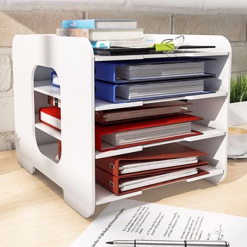Office supplies folder storage box multi-layer bookshelf simple desk multi-function document rack frame data rack