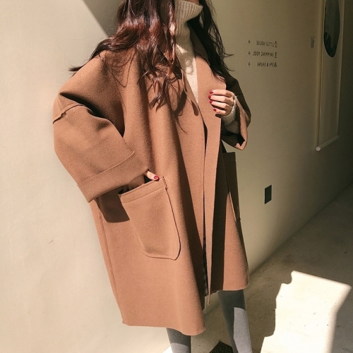 4956 woolen coat women's middle and long autumn and winter clothes