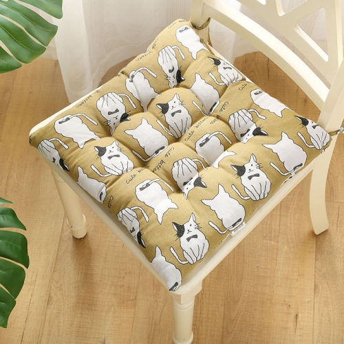 Chair cushion female student stool cushion office cushion square bottom cushion chair cushion household strap floor cushion soft cushion