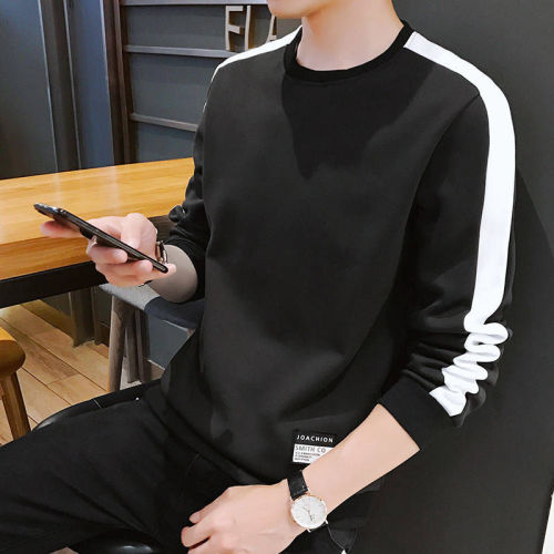 New sweater men's spring and autumn men's top Korean casual round neck long sleeve T-shirt student Pullover men's wear