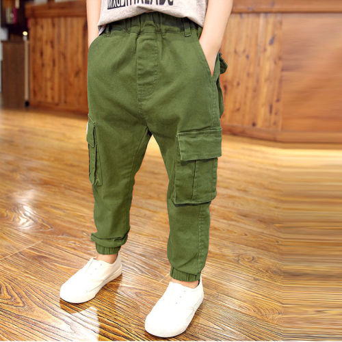 Boys' pants autumn and winter 2020 new cashmere children's casual pants