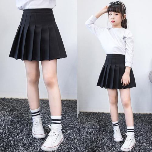 Girl's skirt spring and autumn dress foreign style little girl's skirt college style children's Korean pleated black short skirt spring