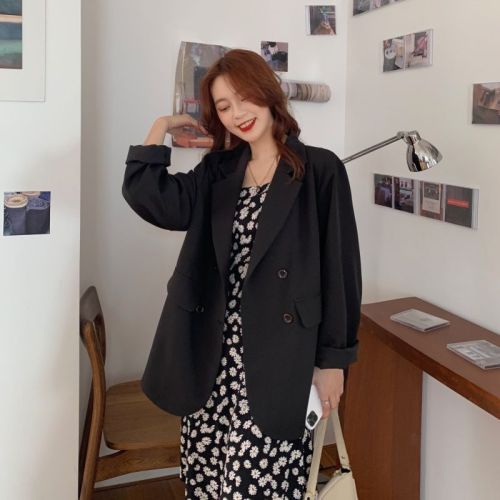 Pink casual versatile suit coat for women 2020 new vertical feeling summer thin style small chic suit