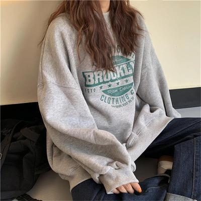 Plush thickened autumn and winter Korean loose Pullover super fire CEC sweater female student coat
