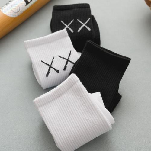 Fork black stockings children's socks in fashion Korean white men's sports stockings Japanese street style