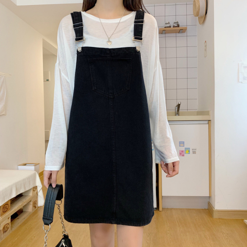 Real shot real price 2020 Korean version of loose student junior denim skirt