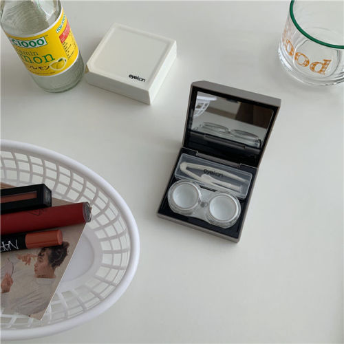 Korea ins minimalist portable contact lens case magnetic induction beauty pupil fashion simple personality care box