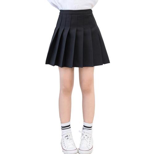 Girl's skirt spring and autumn dress foreign style little girl's skirt college style children's Korean pleated black short skirt spring