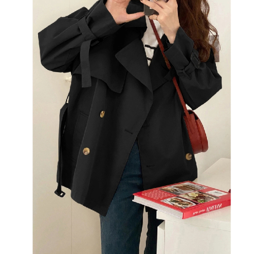 Early spring and autumn of 2021 new windbreaker coat women's coat short small British temperament is popular this year