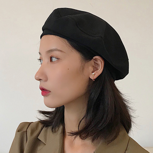 Beret women's thin summer black ins octagonal hat net red Korean version Japanese British retro painters hat trend