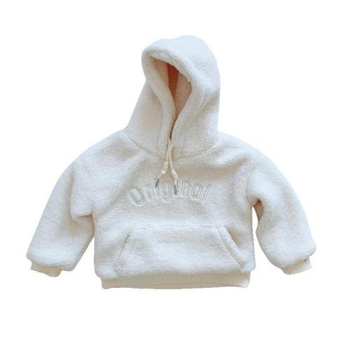 Girls autumn Hooded Sweater 2020 new style cashmere imitation Korean foreign style Plush coat for children