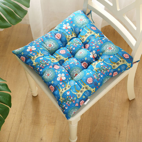 Chair cushion female student stool cushion office cushion square bottom cushion chair cushion household strap floor cushion soft cushion