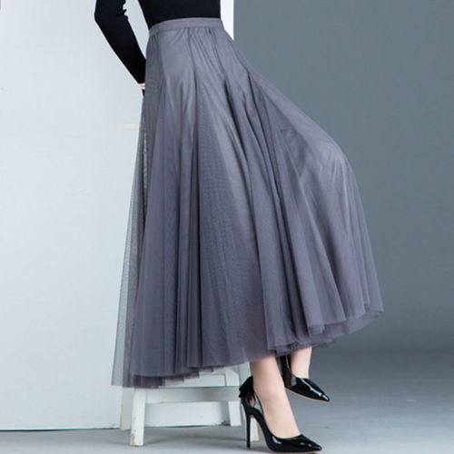 [3 layers of yarn + lining] half skirt women's new Korean version of fairy net skirt
