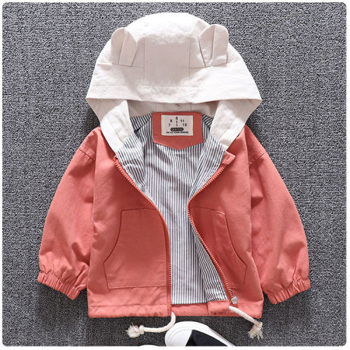 Boy's coat 2019 new baby foreign style autumn dress girl children's windbreaker spring and autumn top 1-3 years old 5 children's wear