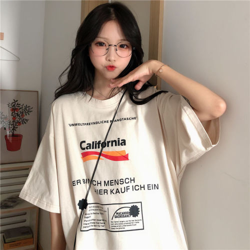 Summer new undershirt missing top fashion short sleeve T-shirt Korean version loose Harajuku style T-shirt