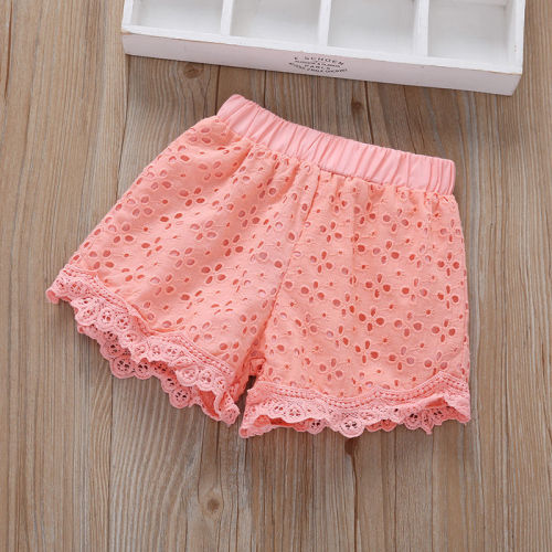 Girls' shorts summer wear thin new children's wear hot pants pure cotton side pants middle school children's summer pants