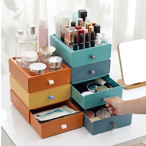 Desktop storage box multi-layer drawer cosmetics storage shelf student desk storage box multi-functional sundries