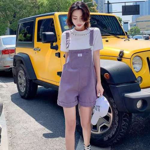 Waist pants female students Korean version loose 2020 new style age reduction show thin net red leisure Wide Leg Jeans Shorts women summer