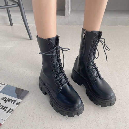 White Martin boots women's summer thin fashion cool thick soled locomotive boots net red thin boots British wind tube boots