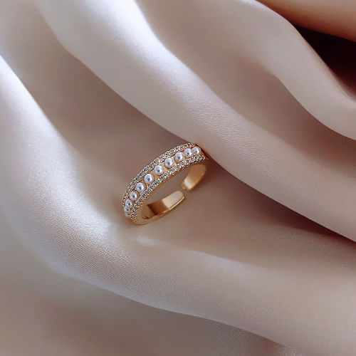 Woven twist open ring female fashion personality exaggeration index finger instide ring net red simple cool style