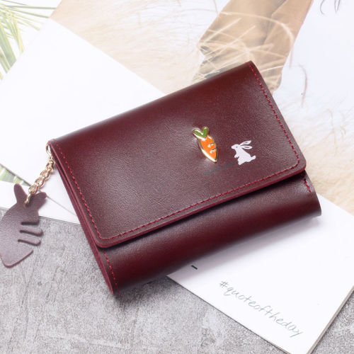 Ins short wallet women's 2019 new European and American fashion simple solid color 30% discount personality cute small fresh Wallet