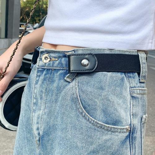 Lazy invisible belt women's trendy belt women's traceless jeans versatile elastic elastic no head decorative belt