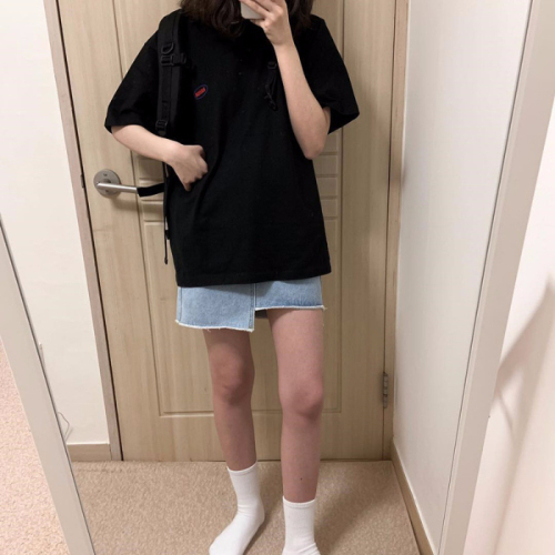 Korean version of summer new ins tide Harajuku short sleeve t-shirt female lovers students relaxed BF style