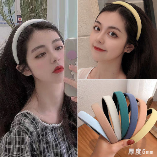 Korean ins new headband anti-skid simple net red small fresh hair band wash face hairpin hair hole wide edge women's Korean version
