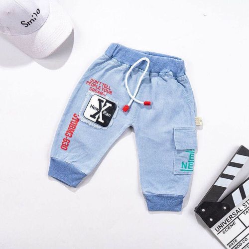 Boys' denim shorts middle and small children 2020 new Korean children's denim pants fashionable summer fashion Capris