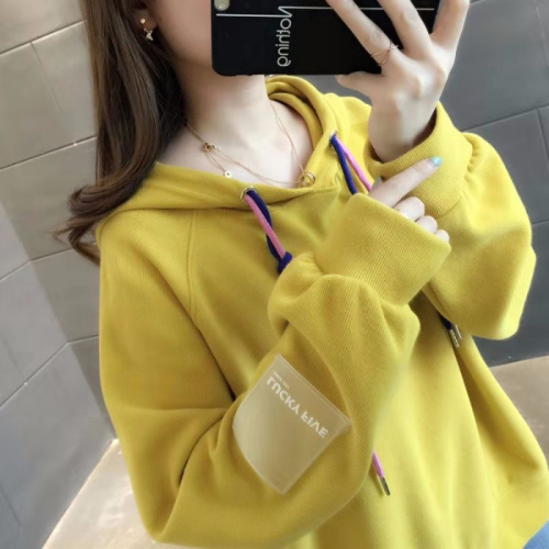 Hoodie versatile student Korean spring and autumn 2019 new coat loose college style sweater women fashion ins