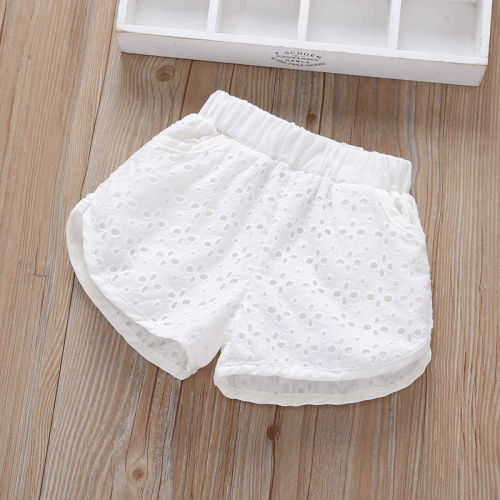 Girls' shorts summer wear thin new children's wear hot pants pure cotton side pants middle school children's summer pants