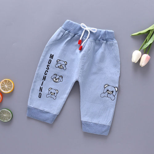 Boys' denim shorts middle and small children 2020 new Korean children's denim pants fashionable summer fashion Capris