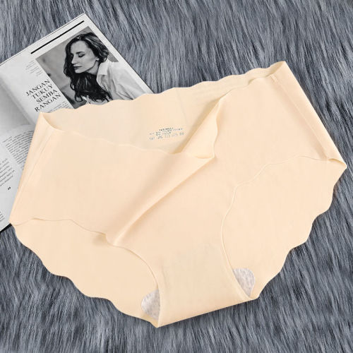2 / 3 / 4 pairs of ice silk seamless underwear women's middle waist pure cotton file antibacterial sexy hip lifting girl's triangle underwear