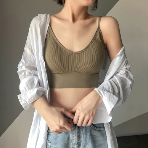 Real photo, real price, U-shaped back, small suspender, vest, female belt, breast pad, summer wear, inside and outside, bottom-up bra, bra and bra