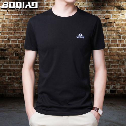 T-shirt men's short sleeve Korean version simple pure white slim fit boys' trend oversize base coat