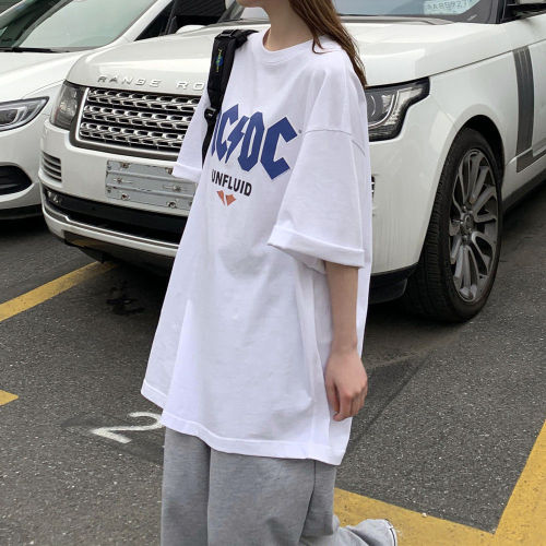 Summer new letter short sleeve t-shirt female student Korean loose T-shirt