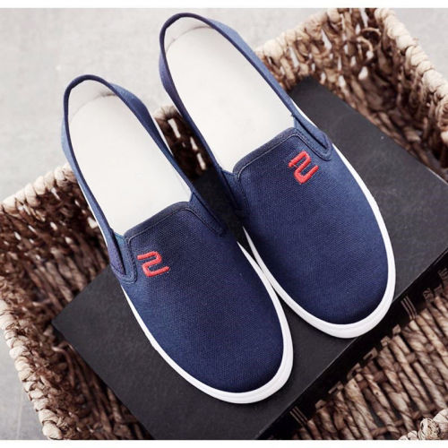 Canvas shoes spring casual shoes flat sole single shoes lazy shoes women's one legged women's students' shoes