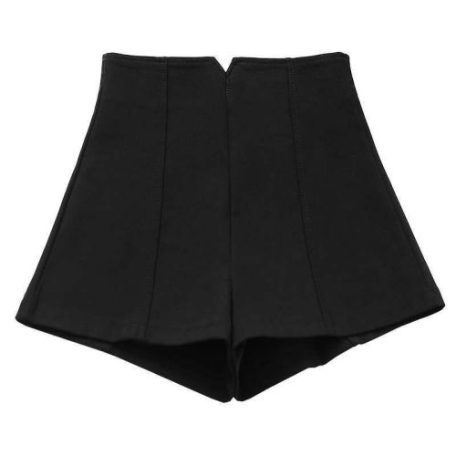 Shorts women's 2020 summer thin high waist large size fat mm loose and thin A-line Wide Leg Pants Black casual hot pants