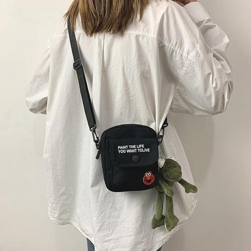 Canvas bag women's bag new fashion Korean versatile messenger bag women's ins bag student fashion girl