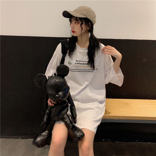 Summer net red T-shirt women's loose fit cat and mouse BF short sleeve fashion Hong Kong Half Sleeve T-Shirt Top