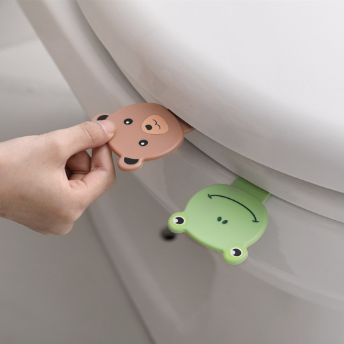 Toilet lid lifter cartoon lift toilet lid handle paste creative toilet seat ring handle flap opener
